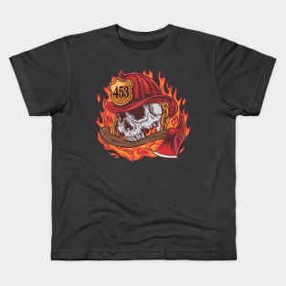 Fire Skull 453 Kids T-Shirt